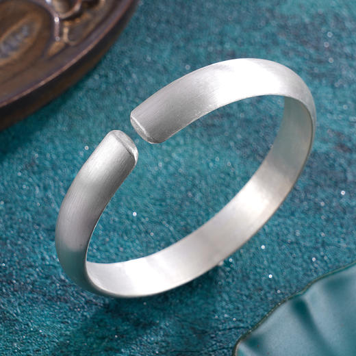 子佩集S999银【望花逐风】手镯【ZJZZ007】带金色嵌真金2403 商品图5