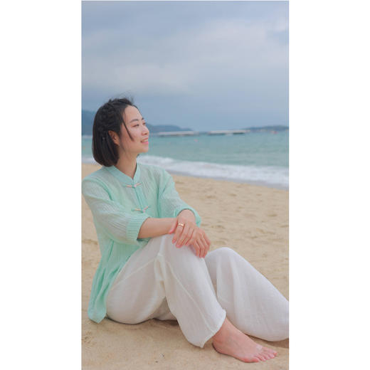 【抖音专属】【始芳菲系列】阔腿裤（24709175山矾） 商品图1