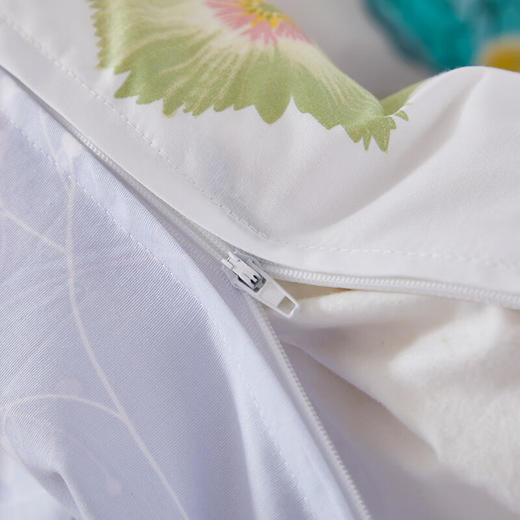 恒源祥全棉四件套床单被套枕套床上套件花卉四季款 落花潇潇200*230cm 商品图6