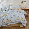 恒源祥全棉四件套床单被套枕套21支竹节棉床上套件紫薇1.5米床200*230cm 商品缩略图1