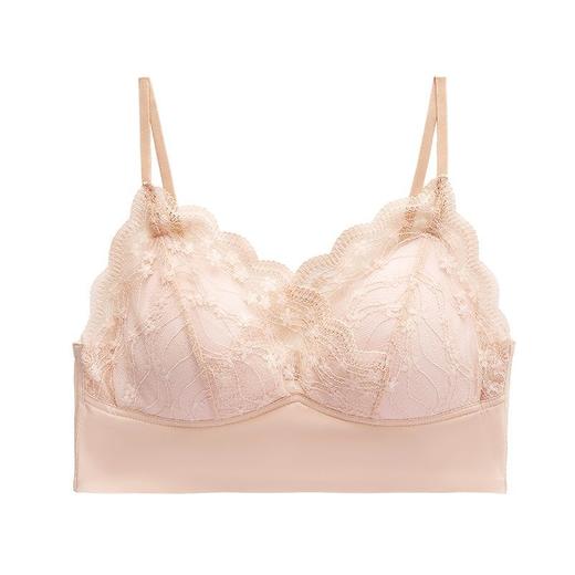 2025春夏【蕾丝美背 性感薄款裸感内衣】舒适固定杯 防走光裹胸拼接一片式内衣 商品图9