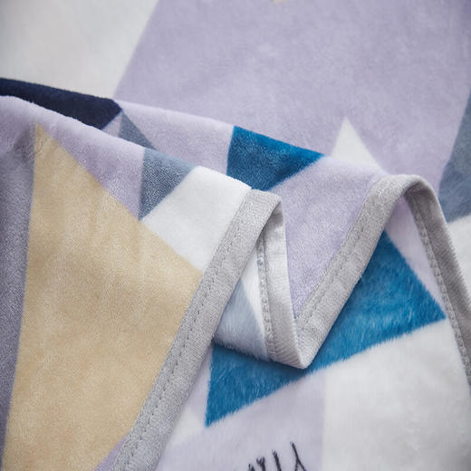 恒源祥毛毯办公室午睡空调毯子保暖双人家用沙发盖毯子四季款格里斯绒毯 商品图5