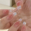 小红书爆款手工穿戴甲中长款冰透极光钻腮红美甲甲片批发指甲贴片 商品缩略图4