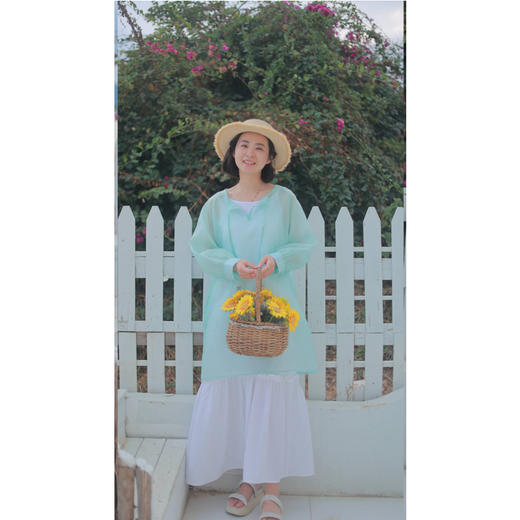 【抖音专属】木耳边吊带长裙（20718098-山矾） 商品图0