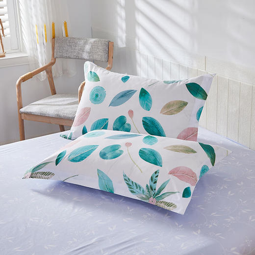 恒源祥全棉四件套床单被套枕套床上套件花卉四季款 落花潇潇200*230cm 商品图5