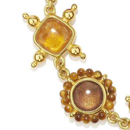 北京仓｜Goossens Paris-Venise-拜占庭 琥珀色 水晶 虎眼石 手链［法国设计师］ 商品图2