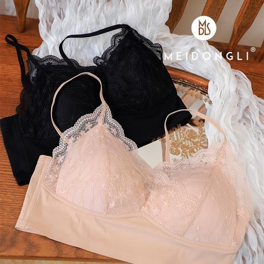 2025春夏【蕾丝美背 性感薄款裸感内衣】舒适固定杯 防走光裹胸拼接一片式内衣 商品图1