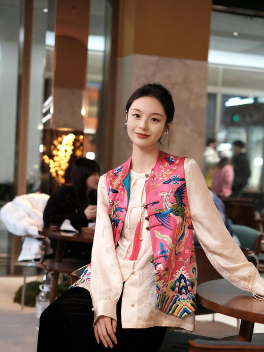 高货限量款| 真丝手绣凤凰霞帔马甲 [特价品] 商品图0