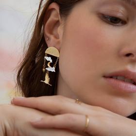 北京仓｜Alex Monroe-Day time-云鹤九霄 耳环 ［英国设计师］