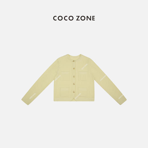 COCO ZONE法式小香风圆领针织衫气质单排扣毛衣24C10306 商品图0