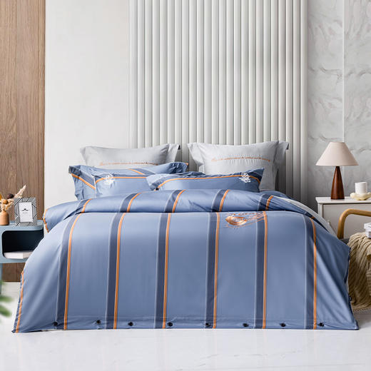 多喜爱 全棉新疆精梳棉简约时尚三/四件套 揽星河/星辰入梦/时光音悦hlcs 商品图11