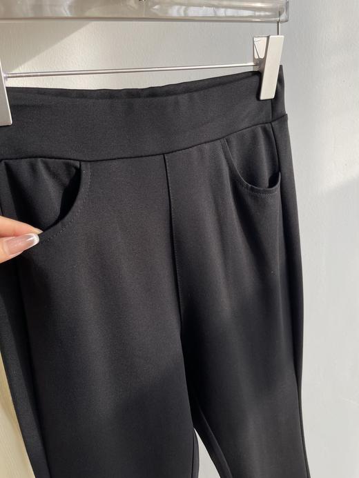 黑色休闲裤高腰显瘦垂感西装裤 新款秋冬女裤休闲直筒西裤 ASM125244 商品图1