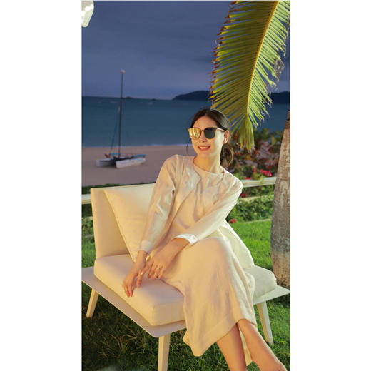 【抖音专属】拼边小衫（24710199-凝脂） 商品图1