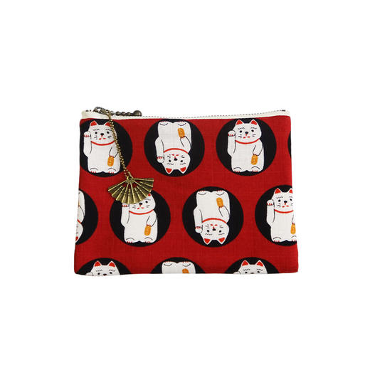 HUJI祤集Komon收纳包风の花招财猫猫 商品图1