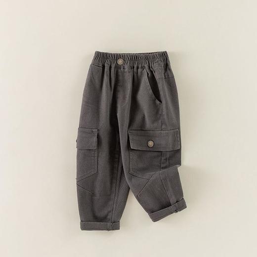 男童裤子春季2024新款宝宝韩版休闲裤小童长裤春装口袋儿童工装裤 商品图4