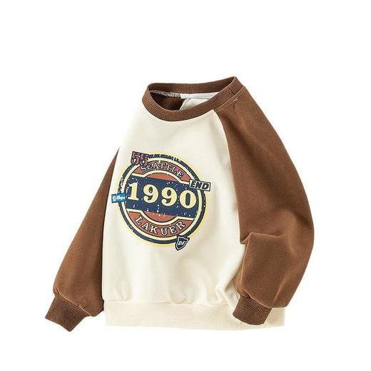 男童卫衣春季新款宝宝韩版复古上衣儿童圆领套头衫春装女童打底衫 商品图4