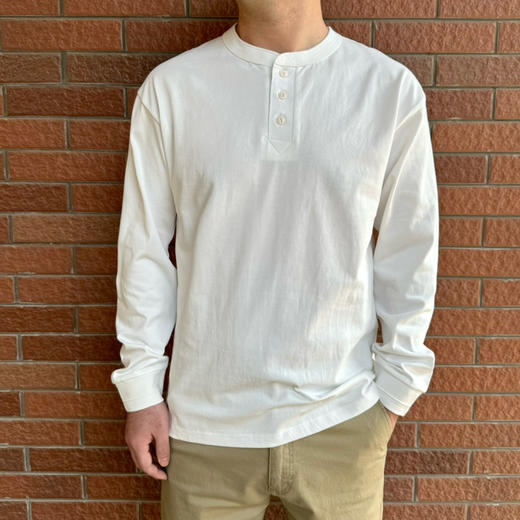 300克纯棉重磅水洗｜亨利领男T恤上衣【包邮+三天无理由退huan】 商品图0