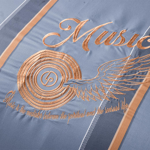 多喜爱 全棉新疆精梳棉简约时尚三/四件套 时光音悦cs 商品图5