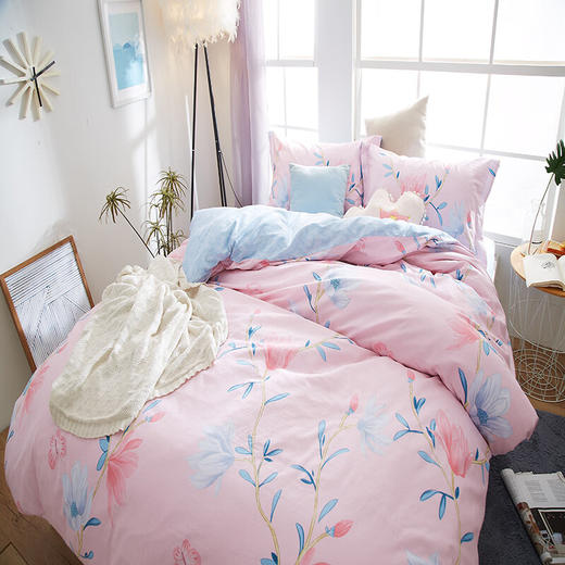 恒源祥四件套纯棉印花床单被套 如花美眷 1.5米/1.8米床（被套200*230） 商品图1