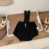 【夏季背带面包裤】INS款婴幼儿黑色背带包屁短裤男女宝宝韩国同款百搭洋气高腰裤子 商品缩略图5