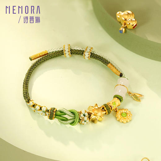 等一朵花开 太阳-心有阳光 黄金足金转运珠女款MEMORA诗普琳HP649501 商品图1