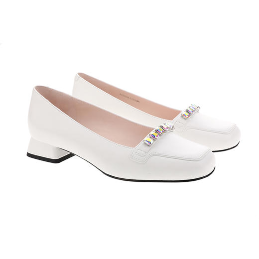 sheme进口牛仔羊皮搭配幻彩水晶休闲时尚女士单鞋可定制 商品图11