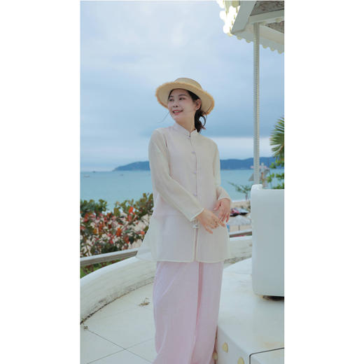 【抖音专属】【线上专属】【陌上花系列】立领小衫（24710261弗肯红） 商品图2