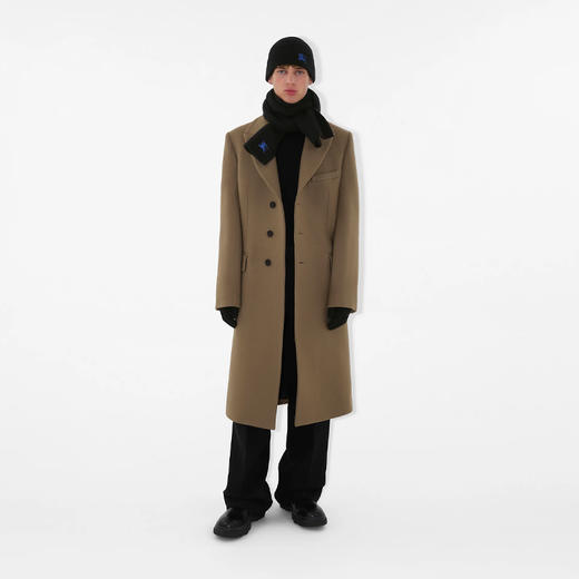 【一】BURBERRY 巴宝莉 男女通用马术骑士刺绣徽标罗纹针织羊绒帽 黑色 8078809 A1189 商品图2