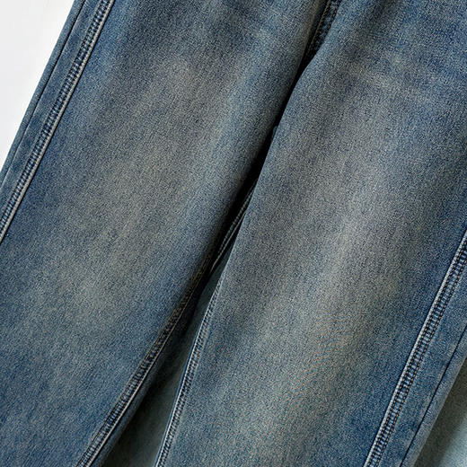 奢姿大码女装2024年春季新款减龄直筒裤子胖妹妹时尚百搭牛仔裤5541565393 商品图2