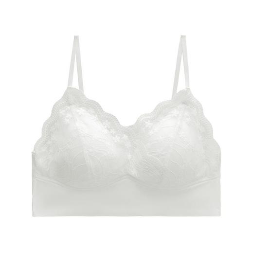 2025春夏【蕾丝美背 性感薄款裸感内衣】舒适固定杯 防走光裹胸拼接一片式内衣 商品图5