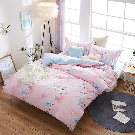 恒源祥四件套纯棉印花床单被套 如花美眷 1.5米/1.8米床（被套200*230） 商品图3