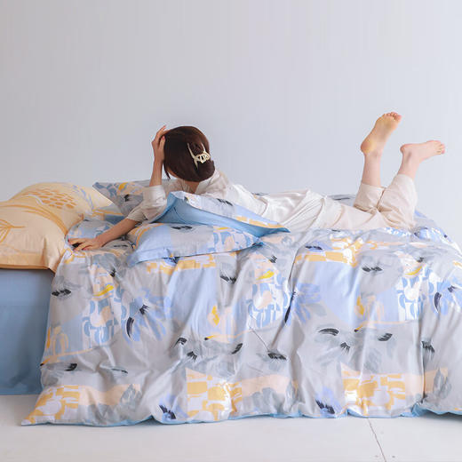 恒源祥全棉四件套被套床单家用床上用品套件 闲意礼盒装 商品图4