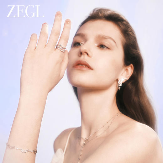 ZEGL设计师月映星河系列925银星星戒指女小众设计高级感开口指环 商品图4