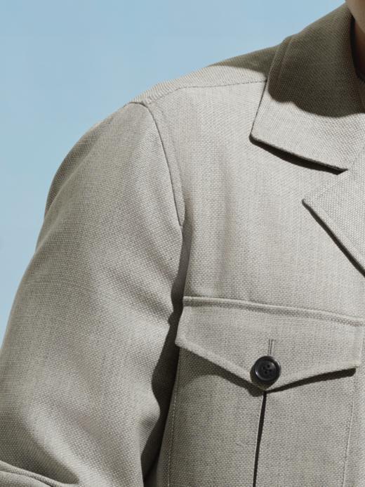 Stylbiella 澳洲美丽诺羊毛灰色游猎夹克 商品图1