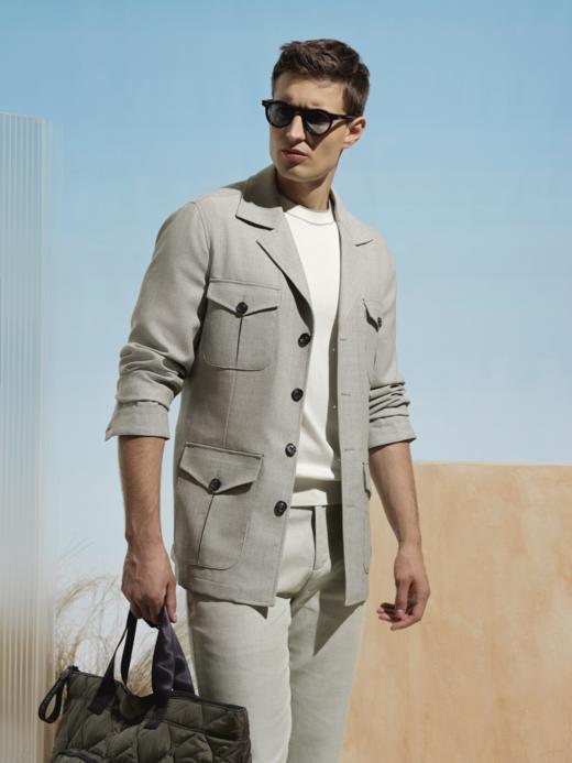 Stylbiella 澳洲美丽诺羊毛灰色游猎夹克 商品图0