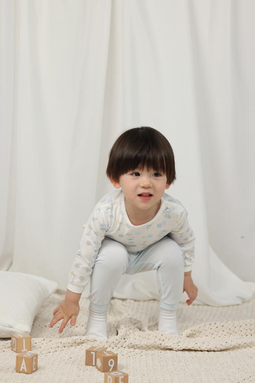 丽婴房-内衣类（春）G3长袖套装2入6_浅蓝 商品图0