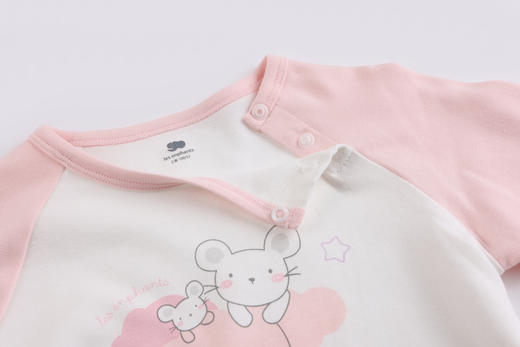 丽婴房-内衣类（秋）G3圆领套装1_浅粉 商品图5