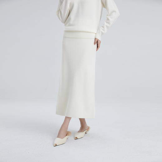 东黎 • 山羊绒女士春秋纯色简约半裙 4086 商品图5
