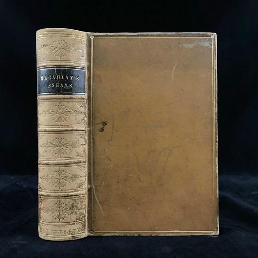 1860年 麦考莱评论与历史随笔集（全2卷合订本） 全真皮精装32开 商品图0