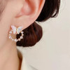 AC006-2024新款春夏季小清新蝴蝶耳钉女小众设计感珍珠耳环个性简约耳饰 商品缩略图1