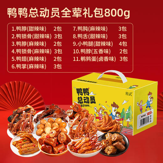 精武鸭脖鸭翅卤味鸭掌零食组合 商品图6