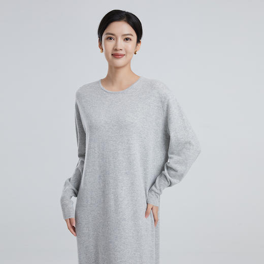 东黎 • 山羊绒女士春秋V领简约两面穿连衣裙 4070 商品图4