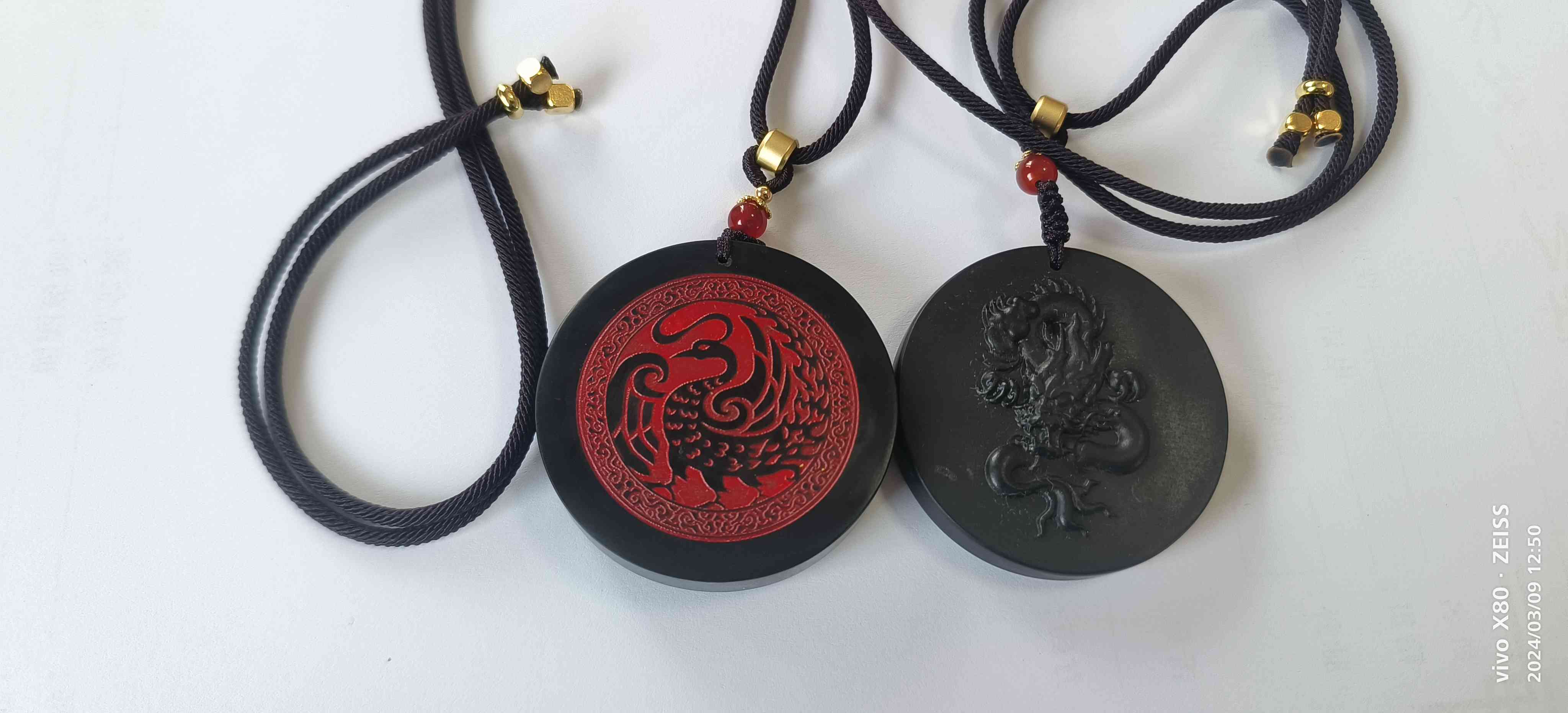 【龙牌:太阳神鸟加持的青龙玄石吊坠】