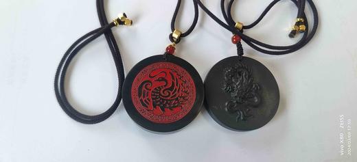 【龙牌:太阳神鸟加持的青龙玄石吊坠】 商品图0