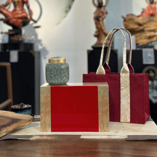 竹影【中国红.小号龙泉青瓷双罐】150元1套.整箱6套 商品图1