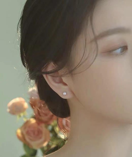 39-9 超性价比 5.5-6mm 空姐耳钉 淡水AK 小灯泡 珍珠耳钉 商品图6