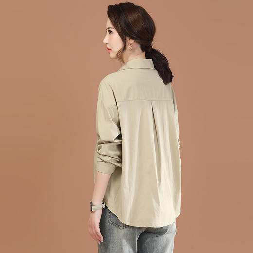 设计感小众，假两件长袖工装衬衣GYM-B0718 商品图1