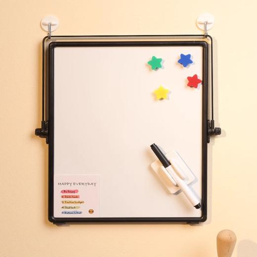 富尼每周计划磁性挂式支架式双面小白板工作安排每周事项提示板双面挂墙写字板办公儿童家用黑板留言板可擦写 商品图2