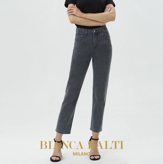 出口订单  BIANCA BALTI高腰九分直筒牛仔裤   X型腿必备 商品图1