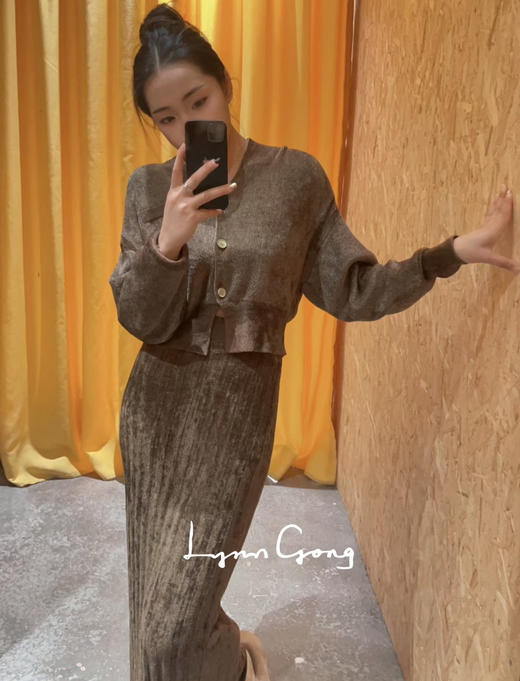 超轻间色针织开衫 商品图0